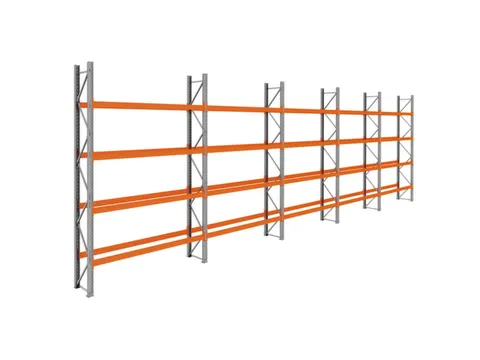 palletstelling,basis+4xaanbouw,HxBxD 4620x14100x750mm,vakl. 3000kg