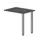 aanbouwtafel,i.h.v.,HxBxD 720-840x800x600mm,MS-donkergrijs