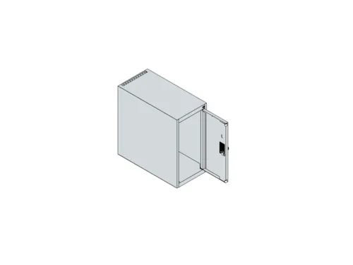 opzetkast,v. locker,1vak.,vak B 250mm,HxBxD 500x250x500mm,vleugeldeur