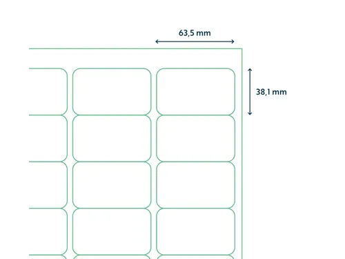 Etiket Premium 63.5x38.1mm Wit XL Pack 1000 Vel