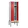locker met bank,HxBxD 2120x600x815mm,2vak,vak B 300mm,draaigrendel