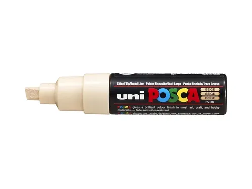 Verfstift Posca PC8K Brede punt 8mm schuin beige