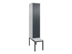 Z-garderobekast,HxBxD 2120x400x815mm,2vak,vak B 400mm,cil.-slot