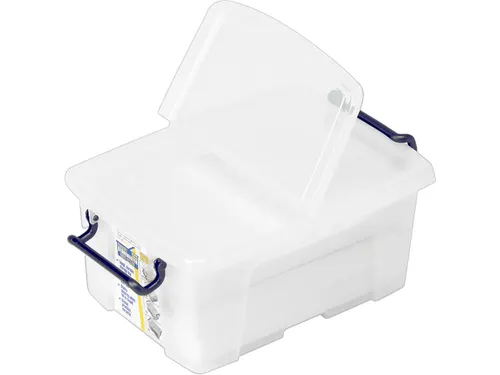 Opbergdoos 12 Liter Transparant Met Gedeelde Deksel