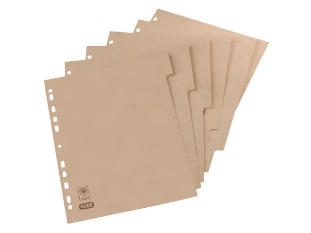 Intercalaires Oxford Touareg 11 perf 6 onglets carton naturel