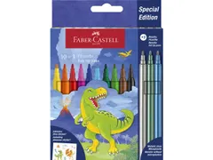 Viltstift Faber-Castell Dino 10x stand. Kleur+3x metallic kleur incl.