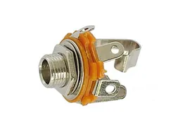 Vrouwelijke 6.35mm Stereo Jack - Open Circuit - Chassismontage