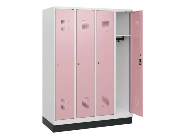 schoollocker,HxBxD 1630x1200x500mm,4vak,vak B 300mm,cil.-slot,sokkel