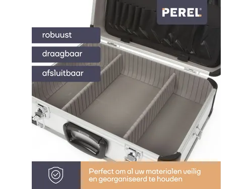Aluminium Gereedschapskoffer 460x330x165mm 25L met sleutelslot