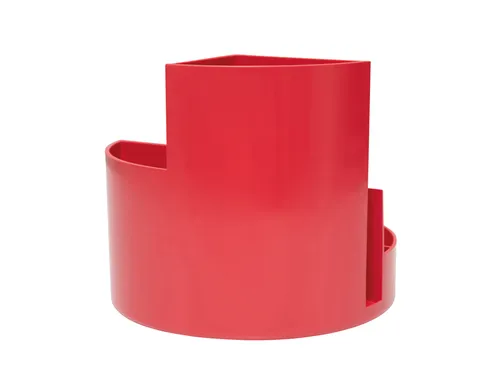 Pennenkoker MAULroundbox Blauwe Engel recycled 6 vaks rood