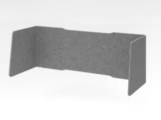 geluidabsorberende tafelscheidingswand,HxBxD 600x1740x650mm,wand vilt - 1
