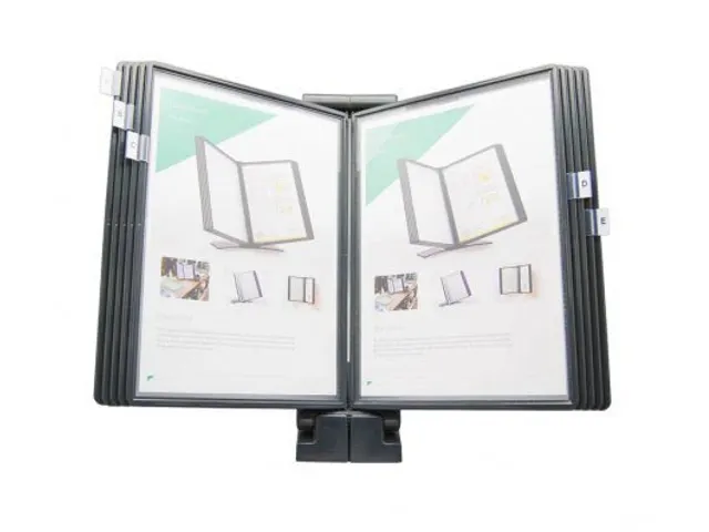 Bureaustandaard Quickfind Grijs Met 10 Tassen En 5 Tabs