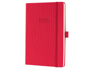 Weekagenda Conceptum A5 2026 (NL/FR/EN/DU) red Hardcover - 2