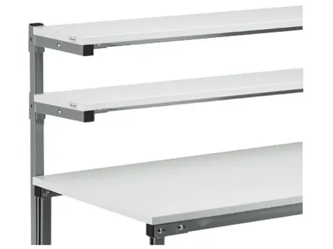 ESD-legbord voor montagetafel B 1500mm HxD 25x310mm hout lichtgrijs