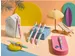 Rollerpen PILOT friXion clicker Pool Party M lichtblauw