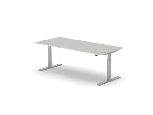 Elektrisch ihv bureau,HxBxD 650-1310x2000x900mm,blad lichtgrijs