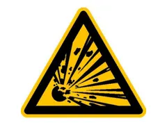 waarschuwingsbord,Waarschuwing v. explosiegevaarlijke stoffen