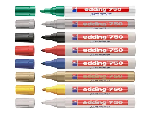 Viltstift edding 750 lakmarker rond blauw 2-4mm