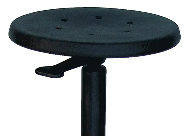 Draaikruk 420-610mm Pu-Zitting Zwart Gasveer Zwart Voetkruis Wielen