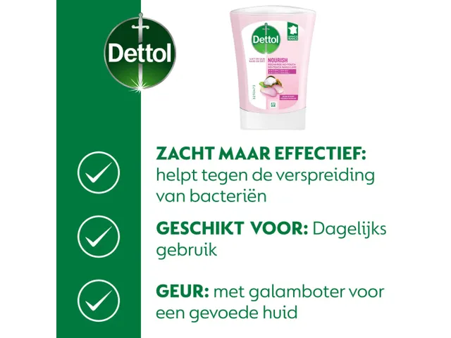 Dettol No Touch Handzeep Nourish Rozenwater & Sheaboter vulling 250ml