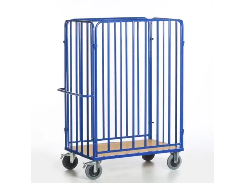 pakketwagen,draagverm. 600kg,laadvl. LxB 1000x640mm,houtetage,RAL5010