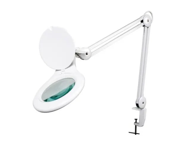Led Bureaulamp Met Vergrootglas 5 Dioptrie - 4W - 48 St.- Wit