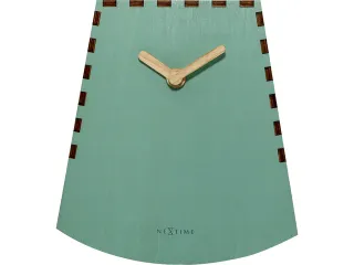 Tafelklok NeXtime Rocky 19.5x18x8.8 cm hout turquoise - 1