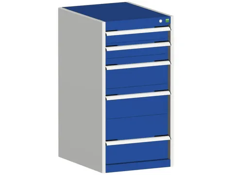 ladekast HxBxD 1000x525x650mm 5laden romp RAL7035 front RAL5010