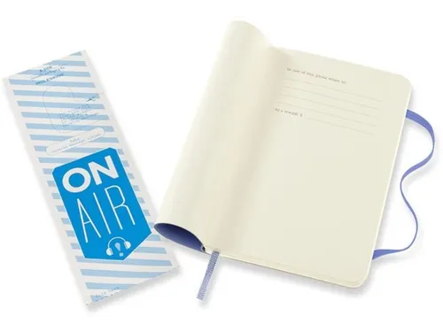 Notitieboek Moleskine pocket 90x140mm blanco soft cover hydrangea blue