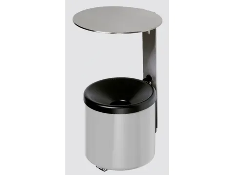 Wandasbak 0.6 liter 220x90mm Zilverkleurig Staal Met Overkapping Rvs