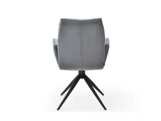 Bezoekersstoel Stervoetonderstel Ronde Buis Zwart M. Armleuningen - 4