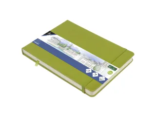 Schetsboek Kangaro A5 landscape lime green PU HC 80 vel 140gr roomwit - 2