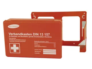 bedrijfsverbandkist,DIN 13157,kunststof oranje,m. wandhouder - 2