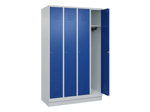 locker,HxBxD 1950x1200x500mm,4vak,vak B 300mm,cil.-slot,sokkel