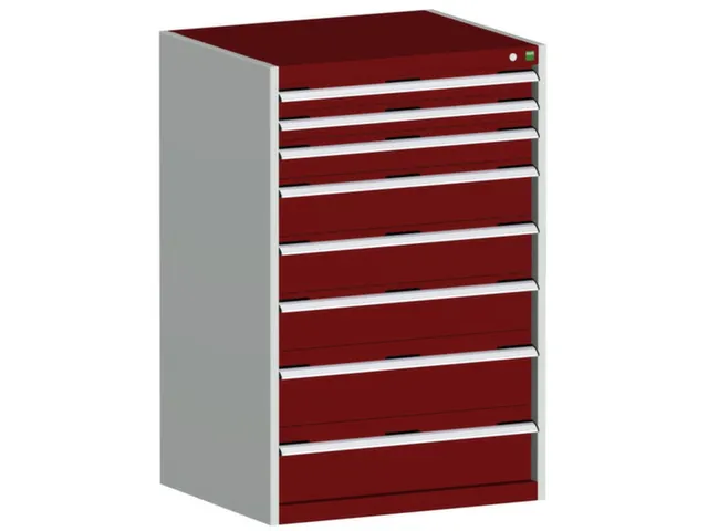 ladekast HxBxD 1200x800x750mm 8laden romp RAL7035 front RAL3004