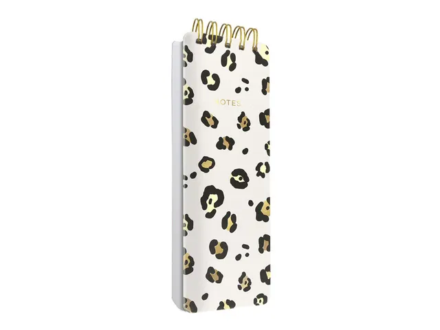 Bloc-notes Èccolo spirale Black Leopard ligne env.8x23cm 100g 150 pag