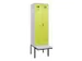 locker met bank,voor scheiding van kleding,HxBxD 2120x600x815mm,2vak