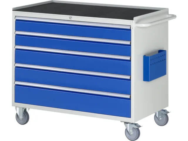 gereedschapswagen 975x1145x650mm metaalblad 450kg 5 laden RAL5010