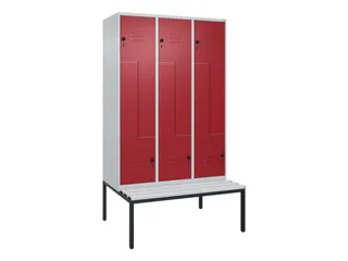 Z-garderobekast,HxBxD 2120x1200x815mm,6vak,vak B 400mm,draaigrendel - 1