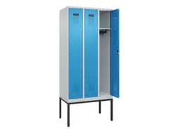 locker,HxBxD 2120x900x500mm,3vak,vak B 300mm,cil.-slot,voetonderstel