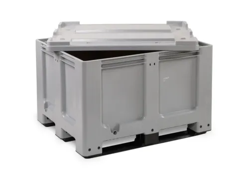 lithium-ion opslagcontainer,610l,HxBxD 760x1200x1000mm,HDPE in grijs