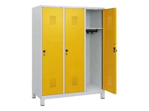 schoollocker,HxBxD 1630x1200x500mm,3vak,vak B 400mm,draaigrendel