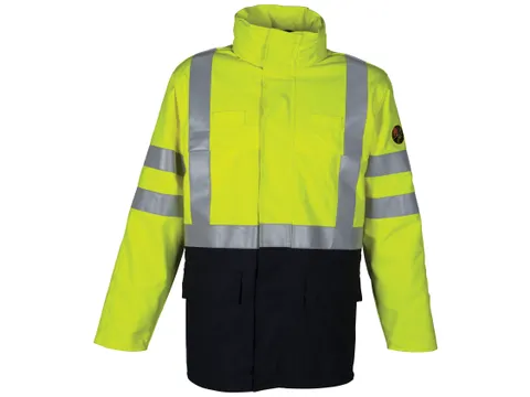 Parka HAVEP 40005 jaune fluo/bleu marine Taille M
