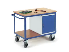 kastwagen,draagverm. 600kg,2etage(s),laadvl. LxB 1150x700mm,houtplaat