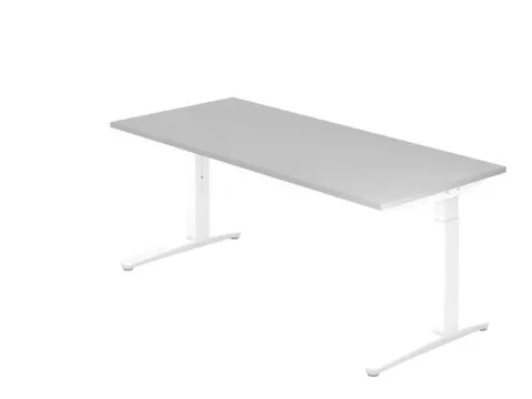 In hoogte verstelbaar bureau,HxBxD 680-850x1800x800mm,blad grijs