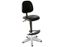 Discountoffice Werkplaatsstoel 590-840mm Kunstleer Zwart Glijders Voetensteun