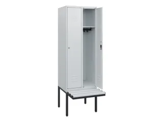 locker met bank,HxBxD 1950x600x815mm,2vak,vak B 300mm,cil.-slot - 2
