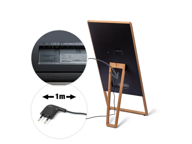 Chevalet numérique double face avec écran Samsung 43 bois