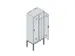 locker voor scheiding van kleding,HxBxD 2120x800x500mm,2vak