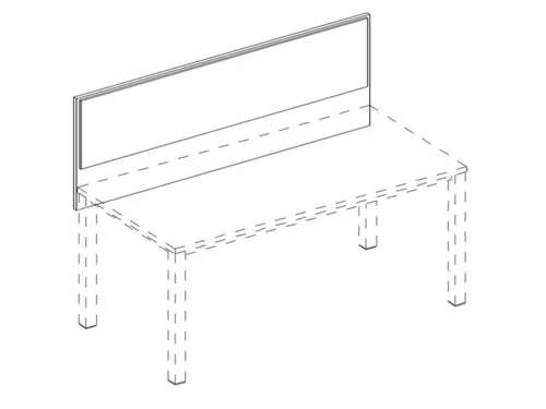 opzetpaneel,v. bureau,aanbouw achter,B 1000mm,NT-cherry,BN7048-groen
